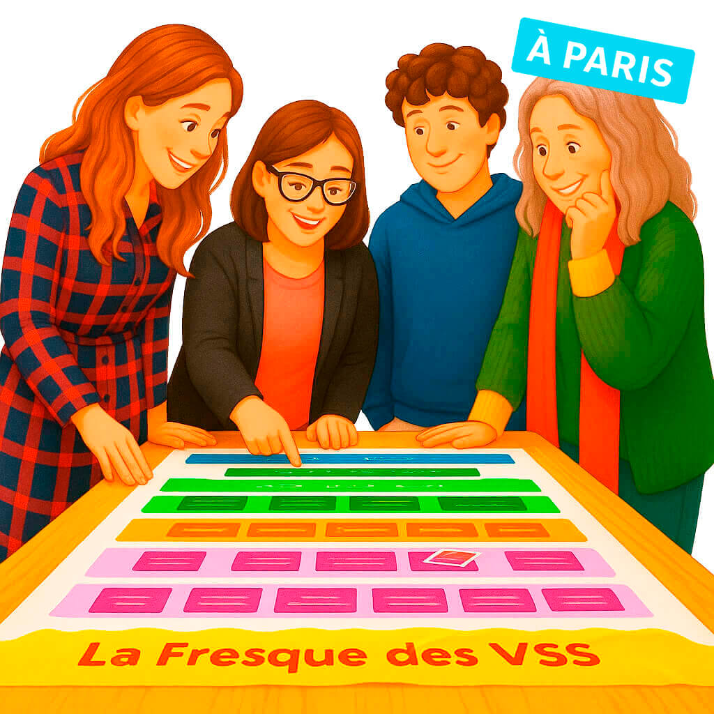 Un atelier collaboratif de 2h30 pour comprendre les facteurs de risque et les conséquences des violences sexistes et sexuelles, et découvrir les leviers de prévention permettant de les éviter.